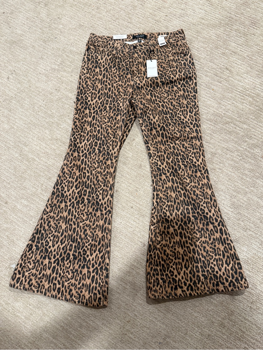 Judy Blue Leopard flare jeans size 14W